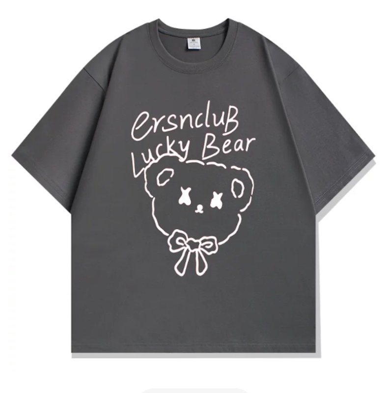 画像9: Lucky Bear  Print Tshirts ユニセックス男女兼用ラッキーベア熊プリント 半袖 Tシャツ (9)