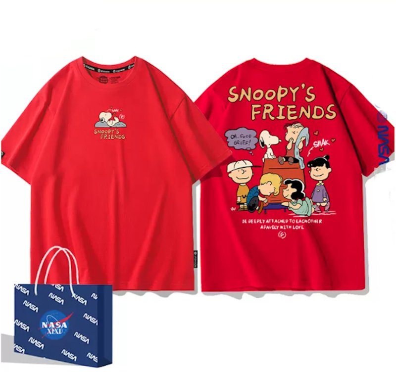 画像5: Snoopy x Friends Print Tshirts ユニセックス男女兼用 スヌーピー×フレンズ 半袖 Tシャツ (5)