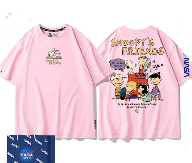 画像7: Snoopy x Friends Print Tshirts ユニセックス男女兼用 スヌーピー×フレンズ 半袖 Tシャツ (7)
