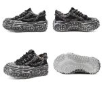画像6: Unisex Denim fringe chunky sole platform lace-up sneakers  Shoes ユニセックス 男女兼用 デニムフリンジチャンキーソール厚底レースアップ  スニーカー (6)