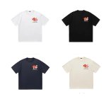 画像5:  The Simpsons Bart & Maggie Simpson American Two-Tone Heart Print Tshirts ユニセックス男女兼用ザ・シンプソンズ バート＆マギーシンプソン アメリカン ツートーン ハートプリントプリント 半袖 Tシャツ (5)