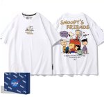 画像1: Snoopy x Friends Print Tshirts ユニセックス男女兼用 スヌーピー×フレンズ 半袖 Tシャツ (1)
