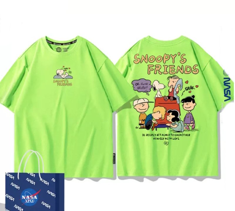 画像8: Snoopy x Friends Print Tshirts ユニセックス男女兼用 スヌーピー×フレンズ 半袖 Tシャツ (8)