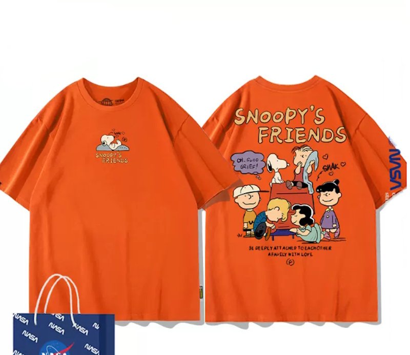 画像6: Snoopy x Friends Print Tshirts ユニセックス男女兼用 スヌーピー×フレンズ 半袖 Tシャツ (6)