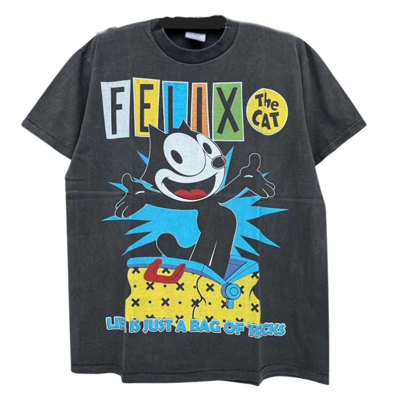 画像1: Felix the Cat Vintage Style Short-Sleeve T-Shirt　 ユニセックス男女兼用  フィリックス・ザ・キャット ヴィンテージスタイル半袖Tシャツ半袖 Tシャツ (1)