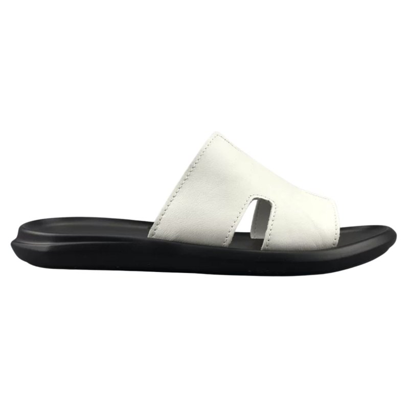 画像2: Men's leather H flat slippers sandals フラット本革レザー Hサンダル スリッパ フリップフロップ (2)