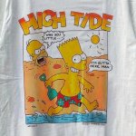 画像2: HIGH TIDE The Simpsons Vintage Style Short-Sleeve T-Shirt　 ユニセックス男女兼用 HIGH TIDE 満潮ザ・シンプソンズ  ヴィンテージスタイル半袖Tシャツ半袖 Tシャツ (2)