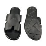 画像3: Men's leather H flat slippers sandals フラット本革レザー Hサンダル スリッパ フリップフロップ (3)