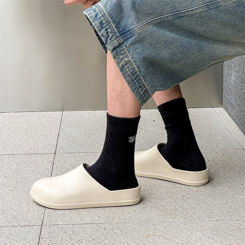 画像3: British moccasin slip on loafers Sabo shoes メンズ 男女兼用 イギリス調 ブリティッシュ オープンバック スリッポン スリッパ ローファー サボ (3)