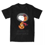 画像2: Snoopy Astronauts Space Center JOUANEY TO DEEP SPACE T-shirt　ユニセックス 男女兼用 スヌーピー 宇宙飛行士 アストロノーツ Tシャツ  (2)