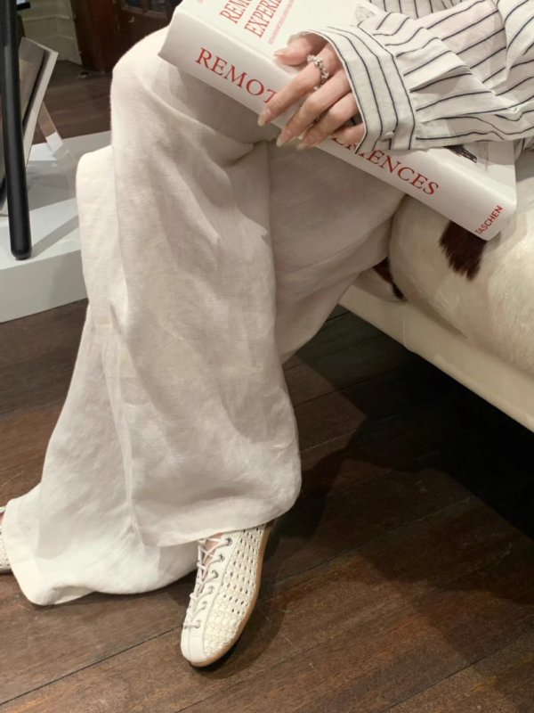 画像6: Mesh French strap knitted flat ballet shoes/pumps    メッシュフレンチストラップ編みフラットバレーシューズパンプス (6)