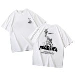 画像1:  Statue of Liberty x Bart Simpson Print Tshirts ユニセックス男女兼用自由の女神×バートシンプソンプリント 半袖 Tシャツ (1)