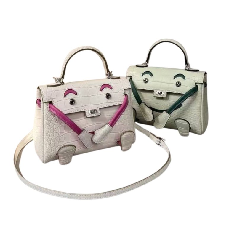 画像1: Embossed Monster Ocean Doll Bag 2-way tote shoulder bag doll bag color 型押し モンスター オーシャン ドールバッグ トートショルダー２WAYバッグ (1)