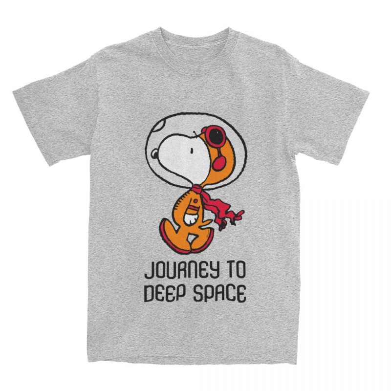 画像1: Snoopy Astronauts Space Center JOUANEY TO DEEP SPACE T-shirt　ユニセックス 男女兼用 スヌーピー 宇宙飛行士 アストロノーツ Tシャツ  (1)