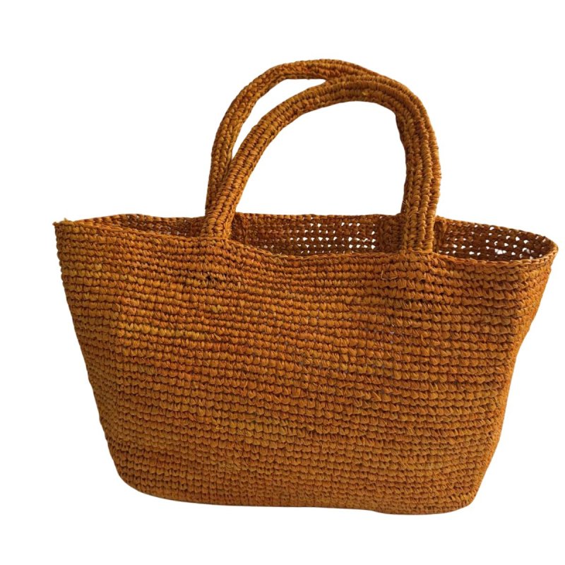 画像4: French Retro Raffia Tote Basket Bag tote  bag　fフレンチスタイルラフィアかご籠カゴトートバッグ (4)