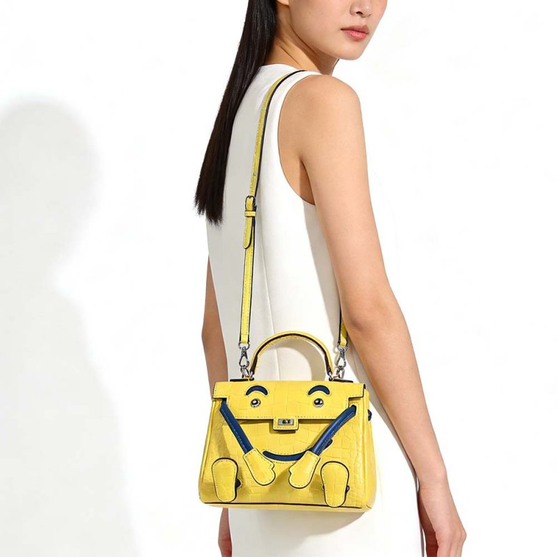 画像2: Real leather Embossed Monster Ocean Doll Bag 2-way tote shoulder bag doll bag color リアル 型押し レザー モンスター オーシャン ドールバッグ トートショルダー２WAYバッグ (2)