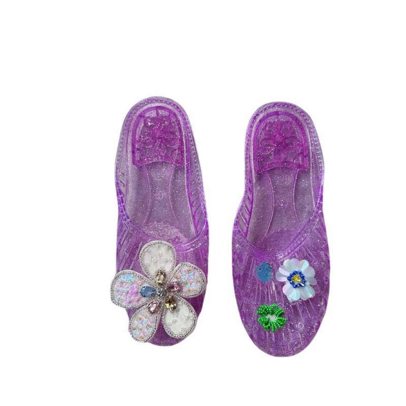 画像6: Rhinestone Flower Crystal Flat Closed Toe Slippers, Crystal Jelly Shoes pumps Shoes   ラインストーンフラワークリスタル付きフラットクローズドトゥスリッパクリ​​スタルゼリーシューズパンプス　 (6)
