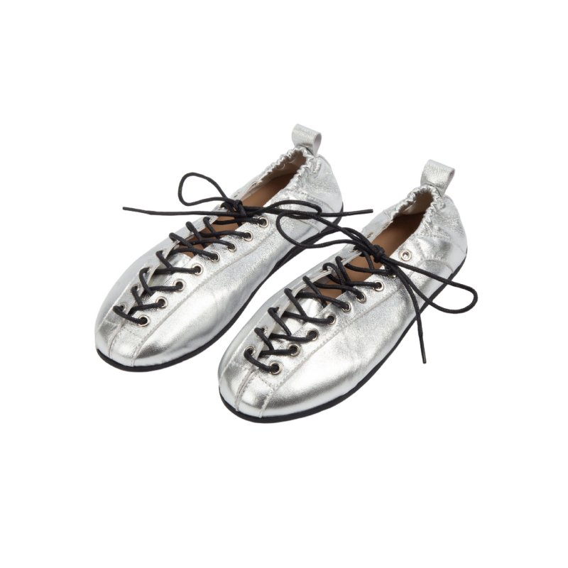 画像2: Mesh French strap knitted flat ballet shoes/pumps    メッシュフレンチストラップ編みフラットバレーシューズパンプス (2)