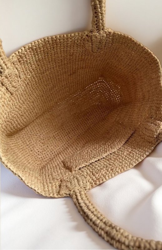 画像7: French Retro Raffia Tote Basket Bag tote  bag　fフレンチスタイルラフィアかご籠カゴトートバッグ (7)