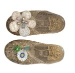 画像2: Rhinestone Flower Crystal Flat Closed Toe Slippers, Crystal Jelly Shoes pumps Shoes   ラインストーンフラワークリスタル付きフラットクローズドトゥスリッパクリ​​スタルゼリーシューズパンプス　 (2)