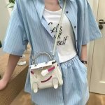 画像7: Embossed Monster Ocean Doll Bag 2-way tote shoulder bag doll bag color 型押し モンスター オーシャン ドールバッグ トートショルダー２WAYバッグ (7)
