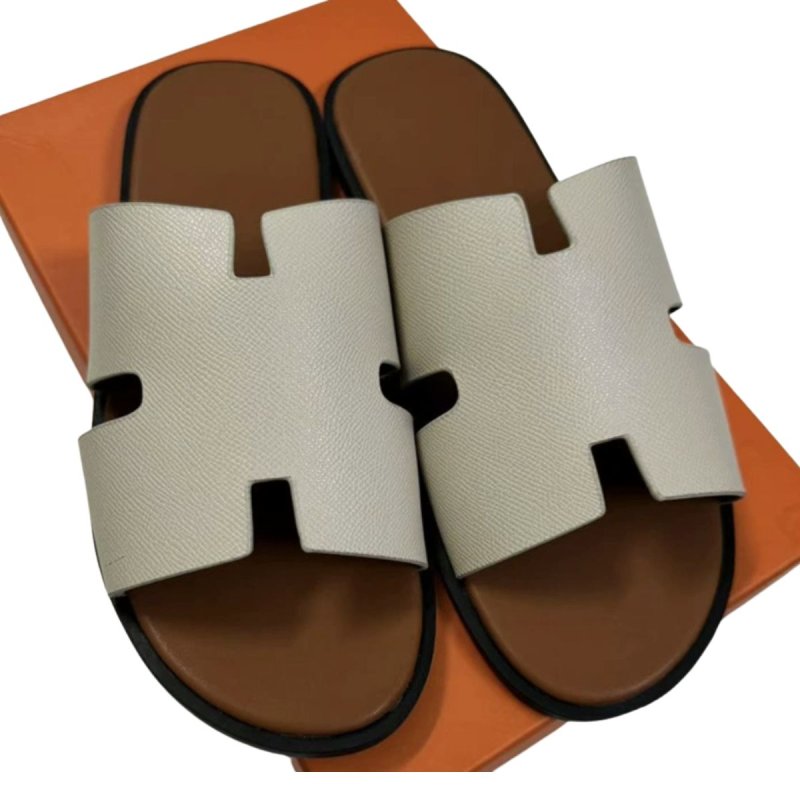 画像15: men's leather H  flat slippers sandals  フラット本革レザーHサンダル　スリッパフリップフロップ (15)