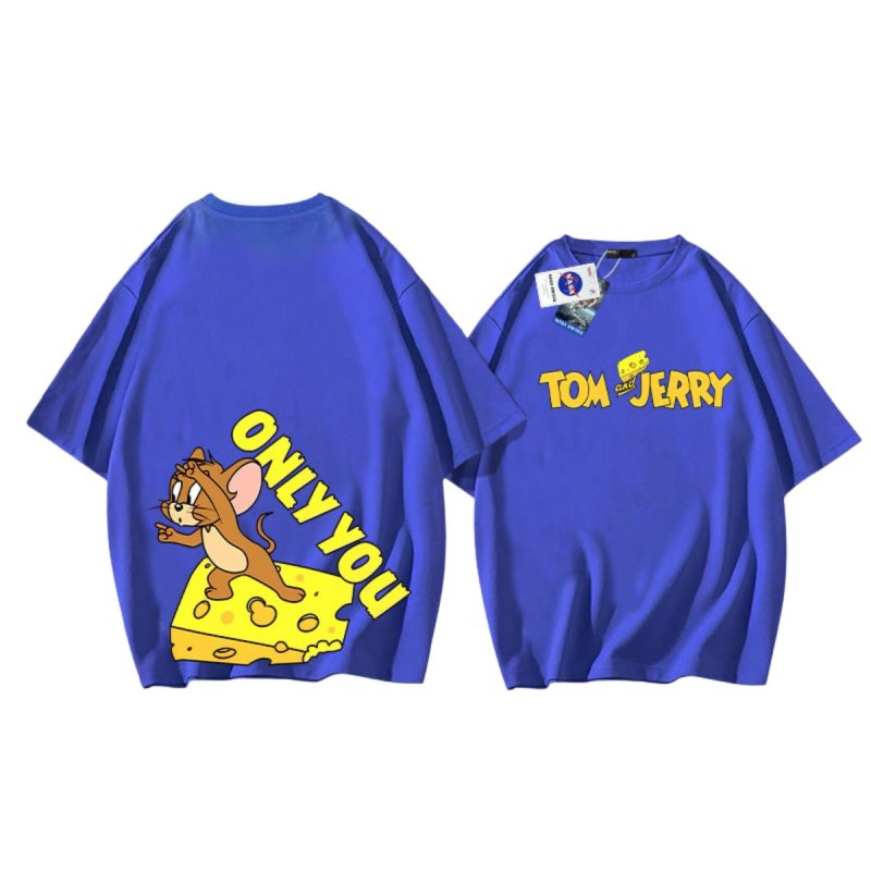 画像5: Kids Unisex Tom &Jerry Only you short-sleeved T-shirt トム＆ジェリー オンリーユー 半袖Ｔシャツ ユニセックス 男女兼用 ペア キッズ 親子コーデ (5)