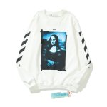 画像3: Unisex Mona Lisa loose irregular hedging round neck sweat shirts 男女兼用 パロディー モナリザ スウェットプルオーバー トレーナー (3)
