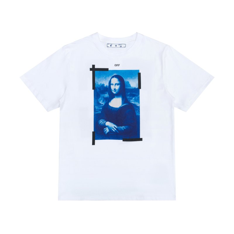 画像2: Unisex Mona Lisa loose irregular hedging round neck Tshirts 男女兼用 パロディー モナリザ 半袖 Tシャツ (2)