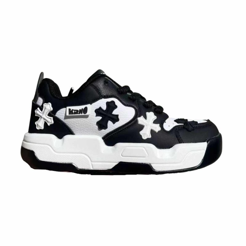 画像2: Unisex CH Style with Cross Shoes Sneaker High Sole Elevated ユニセックス クロス スニーカー 厚底 ハイソール シューズ サイズ37~44 (2)