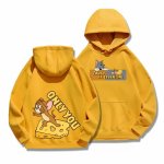 画像11: Tom and Jerry trust is essential ME TO  ONLY YOU hoodie  トム＆ジェリー ロゴ入り スウェット パーカーユニセックス 男女兼用 幅広いサイズ ペアルック (11)