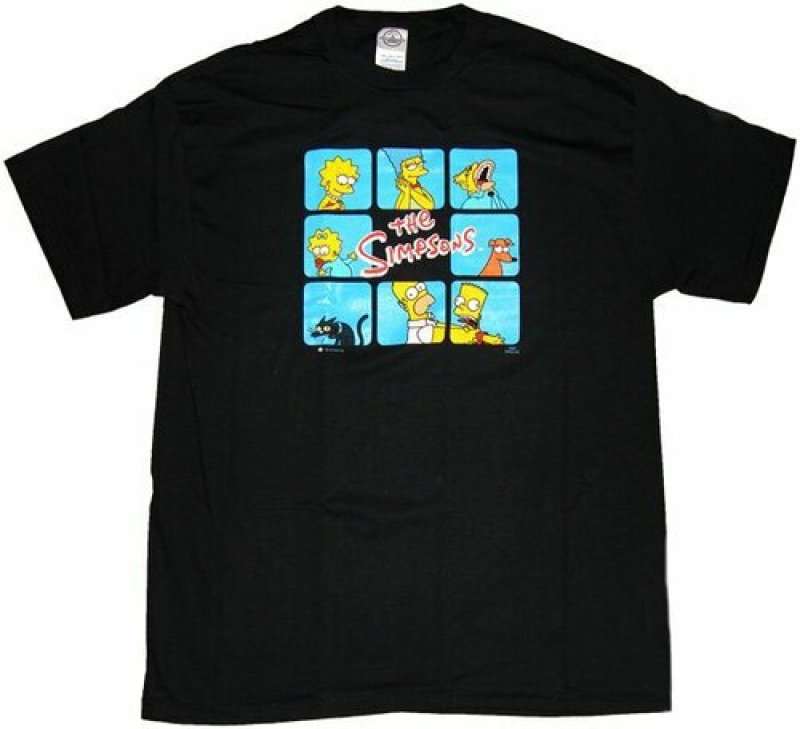 画像1: The Simpsons Retro Classic Cartoon Short-Sleeve T-Shirt　 ユニセックス男女兼用 シンプソンズクラシックプリントヴィンテージスタイル半袖Tシャツ半袖 Tシャツ (1)