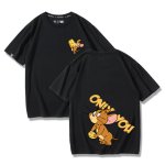 画像4: Unisex Tom &Jerry Only you short-sleeved T-shirt トム＆ジェリー オンリーユー 半袖Ｔシャツ ユニセックス 男女兼用 ペアルック (4)