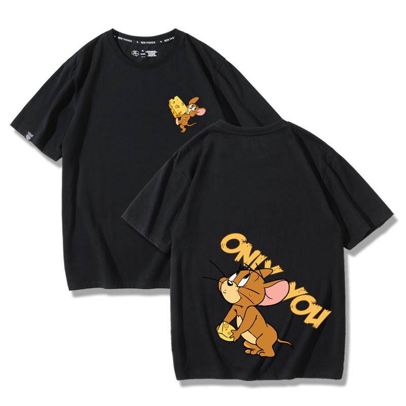 画像4: Unisex Tom &Jerry Only you short-sleeved T-shirt トム＆ジェリー オンリーユー 半袖Ｔシャツ ユニセックス 男女兼用 ペアルック (4)