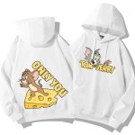 画像11: Tom and Jerry ME TO  ONLY YOU hoodie  トム＆ジェリー ロゴ入り スウェット パーカーユニセックス 男女兼用 幅広いサイズ ペアルック (11)