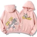 画像8: Tom and Jerry ME TO  ONLY YOU hoodie  トム＆ジェリー ロゴ入り スウェット パーカーユニセックス 男女兼用 幅広いサイズ ペアルック (8)