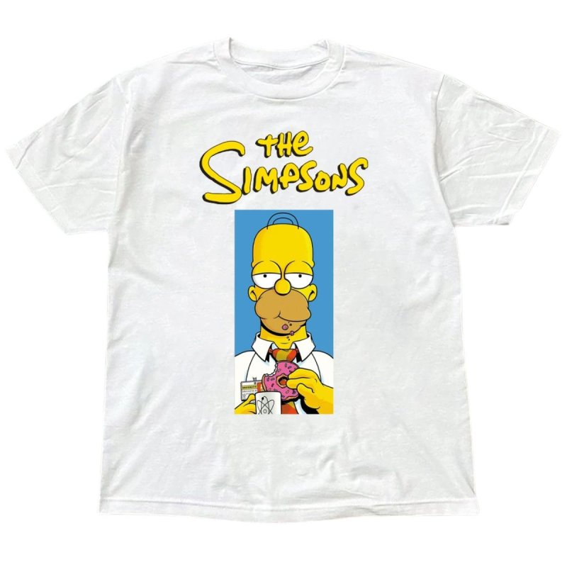 画像1: The Simpsons Homer Simpson Vintage Style PrintTshirts ユニセックス男女兼用ザシンプソンズホーマーシンプソンヴィンテージスタイルプリント 半袖 Tシャツ (1)