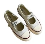 画像5: Ｗomen's Platform strap canvas Mary Jane sneakers Y2K   厚底  メリージェーン ストラップキャンバススニーカープラットフォーム  (5)