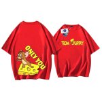 画像4: Kids Unisex Tom &Jerry Only you short-sleeved T-shirt トム＆ジェリー オンリーユー 半袖Ｔシャツ ユニセックス 男女兼用 ペア キッズ 親子コーデ (4)