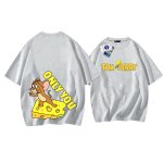 画像3: Kids Unisex Tom &Jerry Only you short-sleeved T-shirt トム＆ジェリー オンリーユー 半袖Ｔシャツ ユニセックス 男女兼用 ペア キッズ 親子コーデ (3)