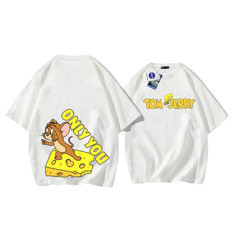 画像9: Kids Unisex Tom &Jerry Only you short-sleeved T-shirt トム＆ジェリー オンリーユー 半袖Ｔシャツ ユニセックス 男女兼用 ペア キッズ 親子コーデ (9)