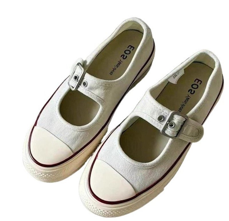 画像2: Ｗomen's Platform strap canvas Mary Jane sneakers Y2K   厚底  メリージェーン ストラップキャンバススニーカープラットフォーム  (2)