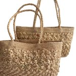 画像4: 3D Flower Raffia Woven Tote Shoulder Basket Bag　3Dフラワーラフィア編みフレンチかご籠カゴトートショルダーバッグ (4)