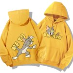 画像4: Tom and Jerry ME TO  ONLY YOU hoodie  トム＆ジェリー ロゴ入り スウェット パーカーユニセックス 男女兼用 幅広いサイズ ペアルック (4)