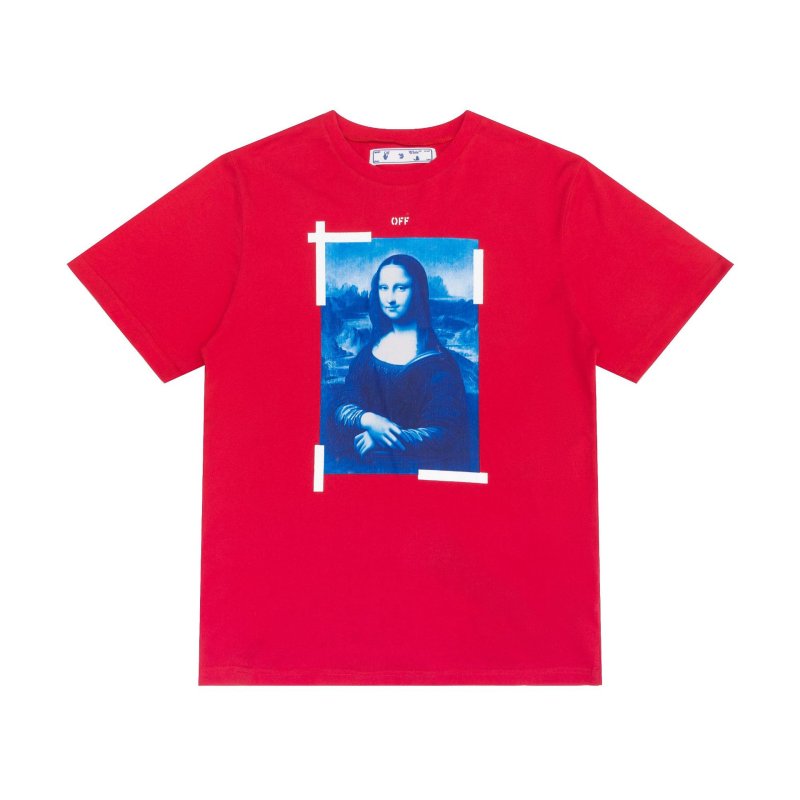 画像3: Unisex Mona Lisa loose irregular hedging round neck Tshirts 男女兼用 パロディー モナリザ 半袖 Tシャツ (3)