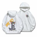 画像1: Tom and Jerry trust is essential ME TO  ONLY YOU hoodie  トム＆ジェリー ロゴ入り スウェット パーカーユニセックス 男女兼用 幅広いサイズ ペアルック (1)
