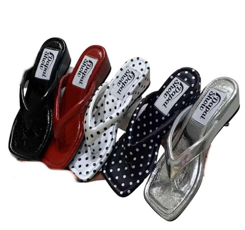 画像7: 919 Thong Leather Heel Sandals　トングレザーヒールサンダル (7)