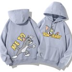 画像6: Tom and Jerry ME TO  ONLY YOU hoodie  トム＆ジェリー ロゴ入り スウェット パーカーユニセックス 男女兼用 幅広いサイズ ペアルック (6)