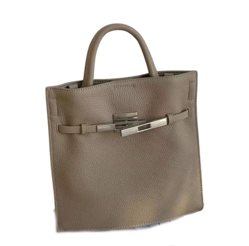 画像1: Genuine Leather Kelly Mini Tote Shoulder Crossbody Bag　本革レザーケリーミニトートショルダークロスボディバッグ (1)