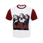 画像3: Unisex EME The Beatles Bedrucktes Oversize T-Shirt im Vintage-Look ユニセックス 男女兼用 ビートルズ ヴィンテージスタイル ダメージ加工 半袖 Tシャツ  (3)
